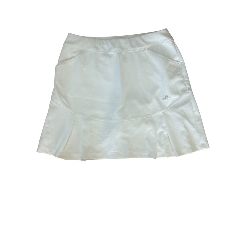 Adidas White Skort Golf Tennis Pockets SZ S